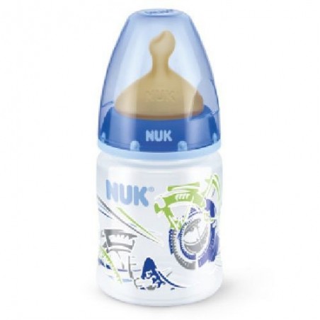 Nuk Biberón Tetina Látex Boca Ancha Cristal T-1 125ml