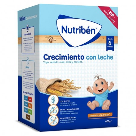 Nutribén Papilla Crecimiento Con Leche Adaptada 600 gr