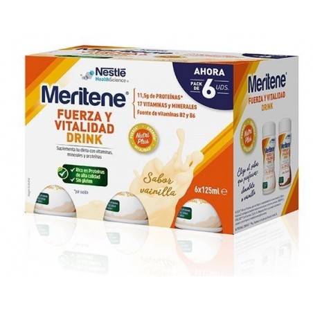 Meritene Fuerza y Vitalidad Drink Pack Vainilla 6 x 125ml