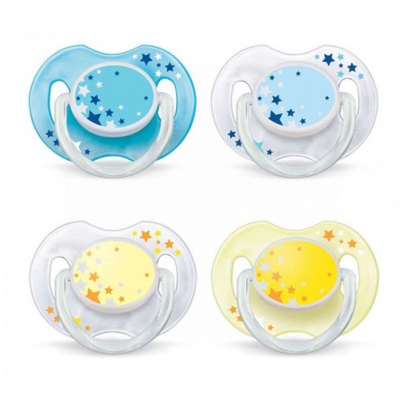 Philips Avent Chupete Silicona Nocturno 0-6M 2uds