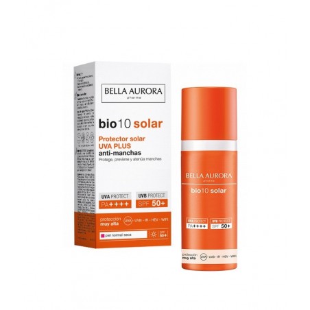 Bella Aurora Bio10 Protector Solar Antimanchas UVA-PLUS SPF-50+ Piel Normal-Seca 50ml