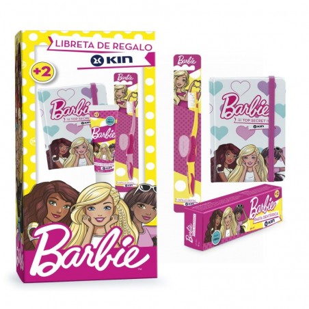 Kin Pasta Dentífrica Barbie + Cepillo Dental + Libreta