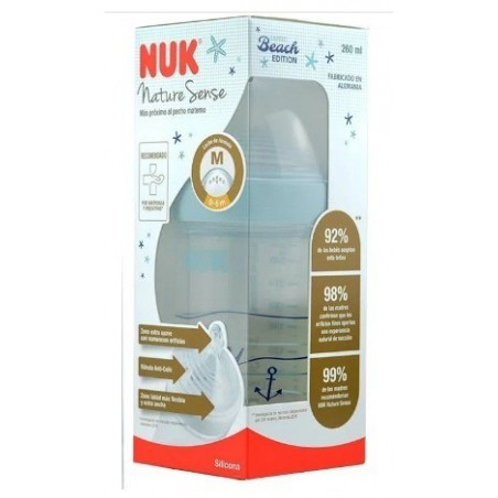 Nuk Biberón Silicona Nature Sense Talla-M 0-6m 260ml
