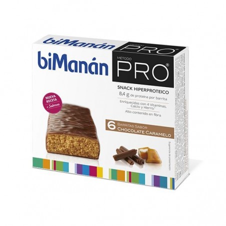 Bimanán Pro Barrita Choco Caramelo 6 uds