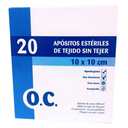 Oc Compresa Esteril Tejido sin Tejer 20 Cm X 20 Cm 20 Uds