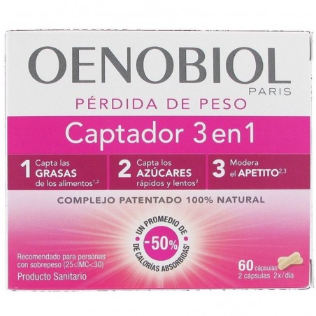 Oenobiol Captador 3 en 1 Pérdida de Peso 60 Cápsulas