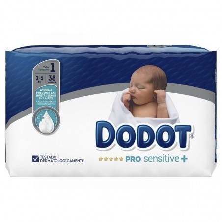 Dodot Pro Sensitive Pañal Infantil 2 a 5kg Talla 1 38uds