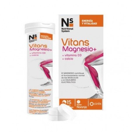 Ns Vitans Magnesio+ 15 Comprimidos Efervescentes