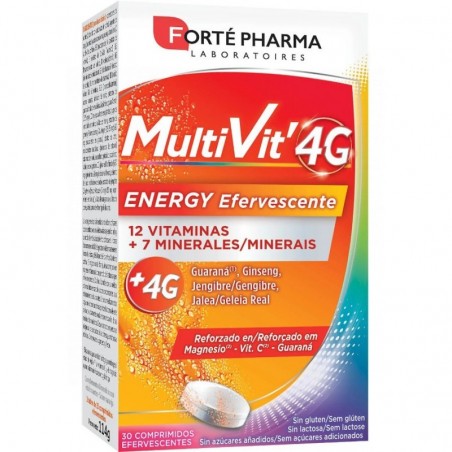 Forte Pharma Multivit 4G Energy Efervescente 30 Comprimidos
