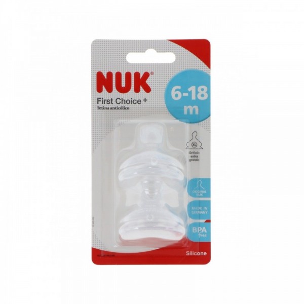 Nuk Tetina FC+ Flow Control Silicona 2uds