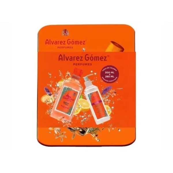 Álvarez Gómez Lata Orange Agua de Colonia 300 ml + Emulsión 280 ml