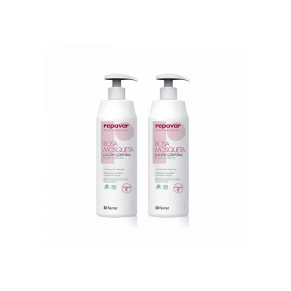 Repavar Duplo Regeneradora Loción Corporal Rosa Mosqueta 2x500ml