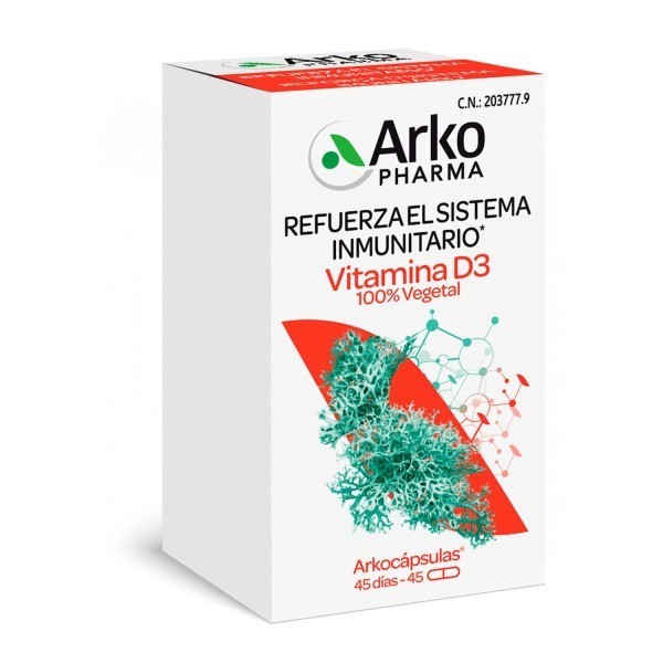 Arkocápsulas Vitamina D3 100% Vegetal 45 Cápsulas