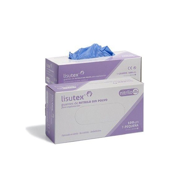 Lisutex Guantes Nitrilo Sin Polvo Para Exploración T-Peq 100 uds