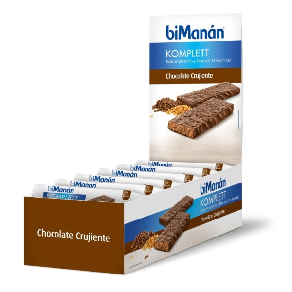 Bimanán Kompleet Barritas Chocolate Crujientes 24 uds