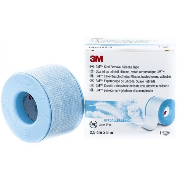 3m Esparadrapo Hipoalergénico de Silicona 2,5cmx5m