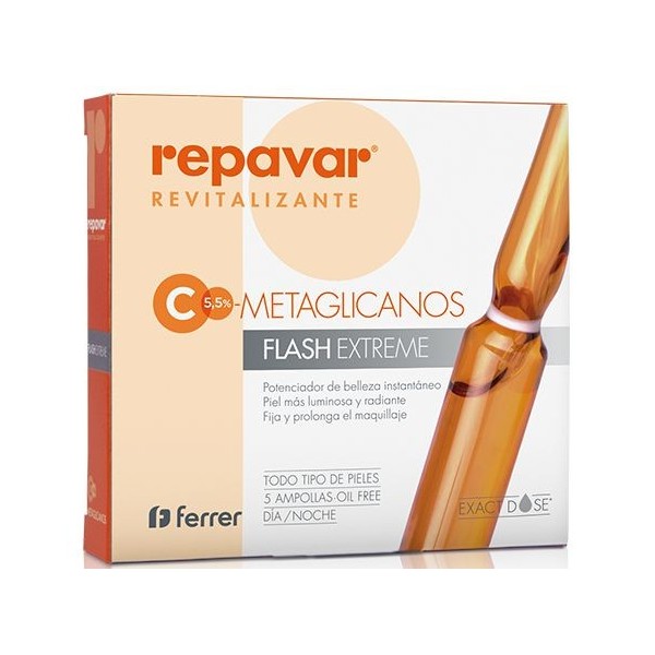 Repavar Revitalizante C5,5% Metaglicanos Flash Extreme 5 Ampollas