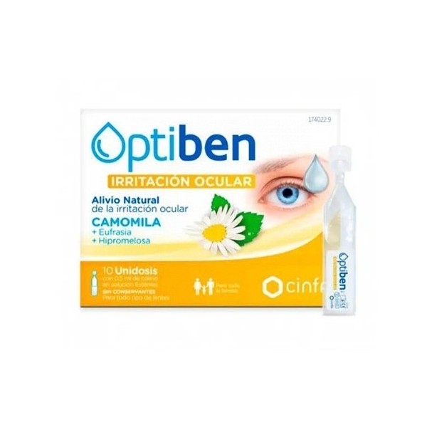 Optiben Irritacion Ocular+  10 Monodosis 0,5 Ml