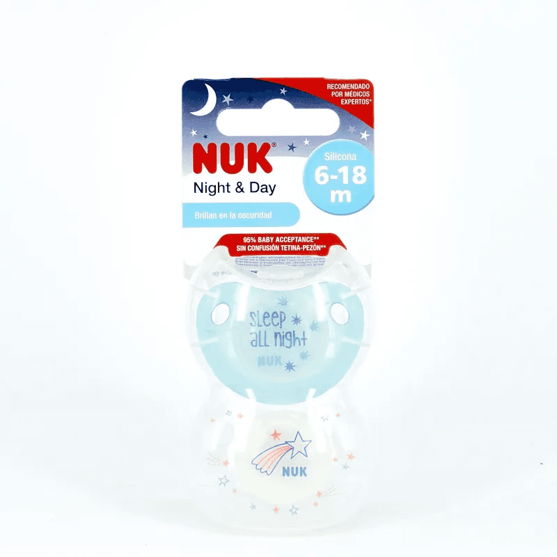 Nuk Chupete Night Silicona 6-18M 2 unidades